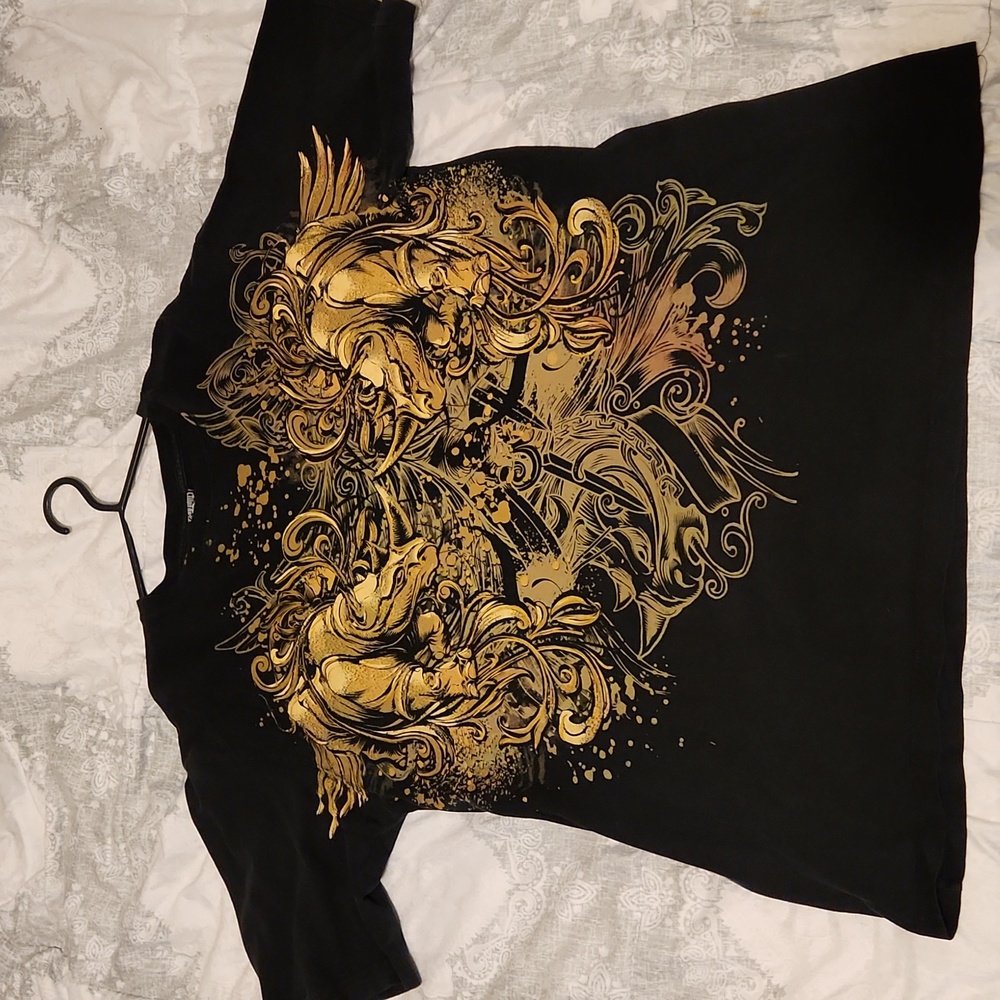 Ecko Unlimited MMA Affliction Style Full Graphic AOP T-Shirt Vintage Y2K